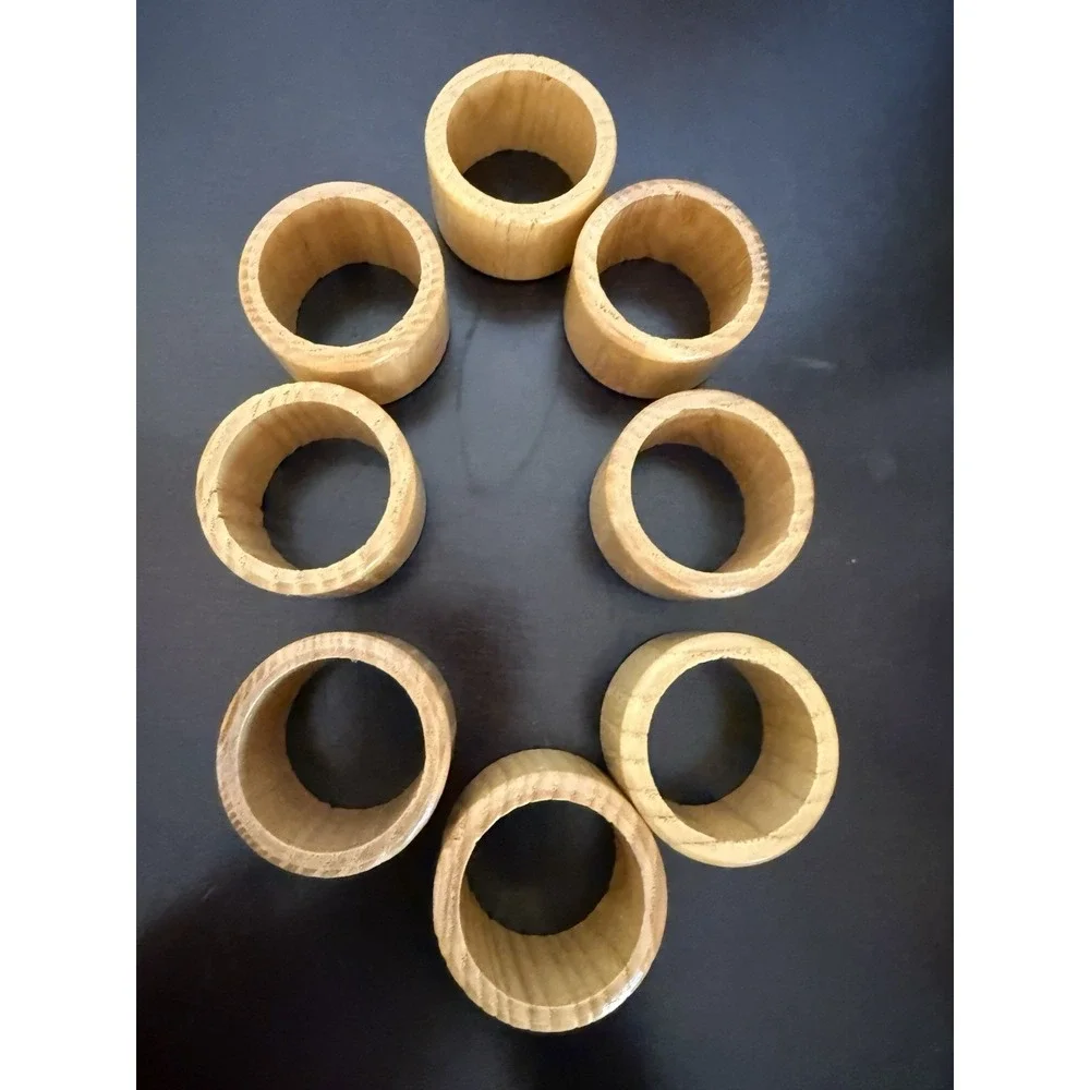 Bamboo Napkin rings vintage‎ Set Of 8